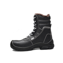 Genuine leather work safety boots with steel toe